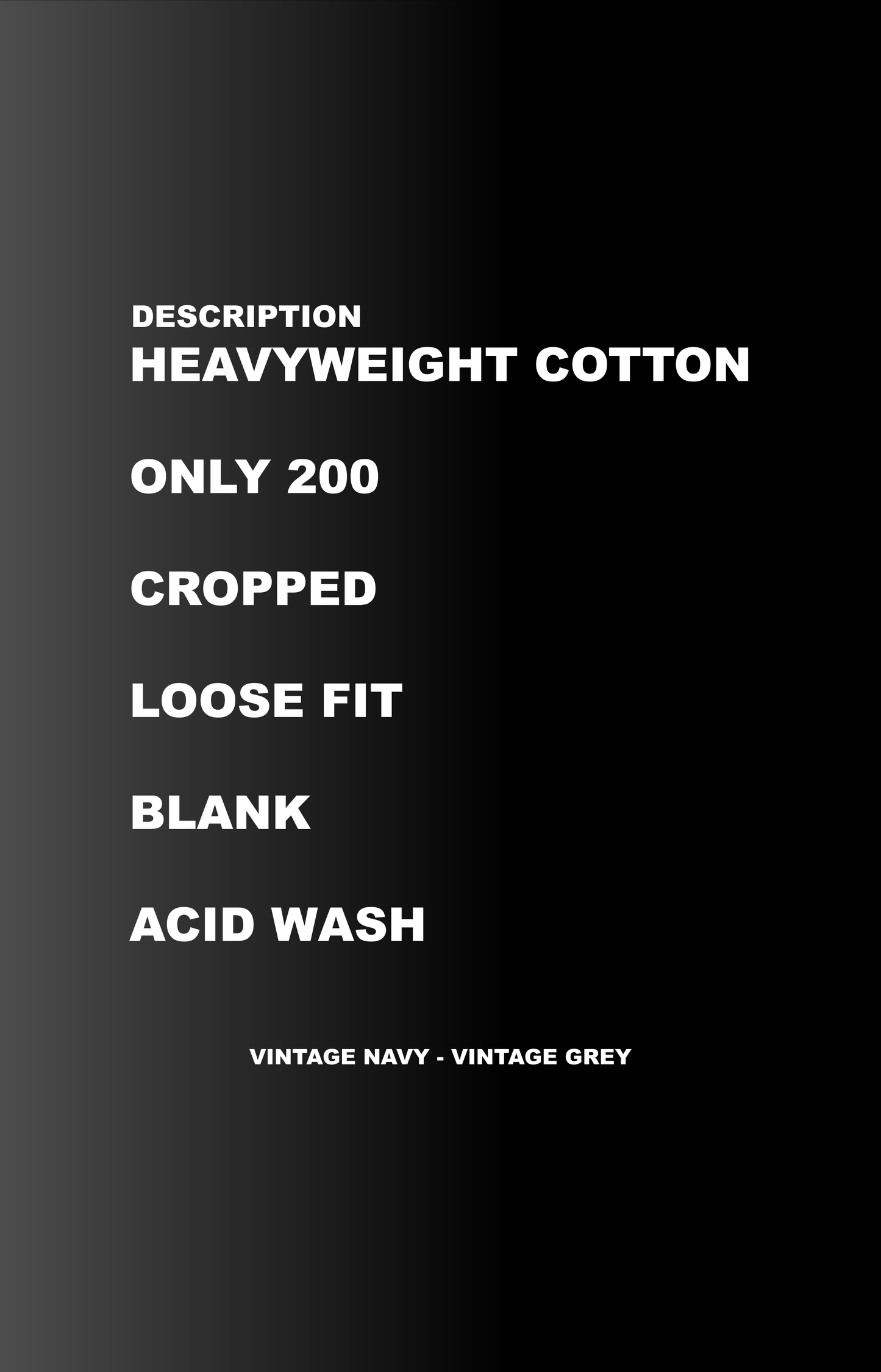 DROP 8 - Premium Weighted Cotton, Loose Fit